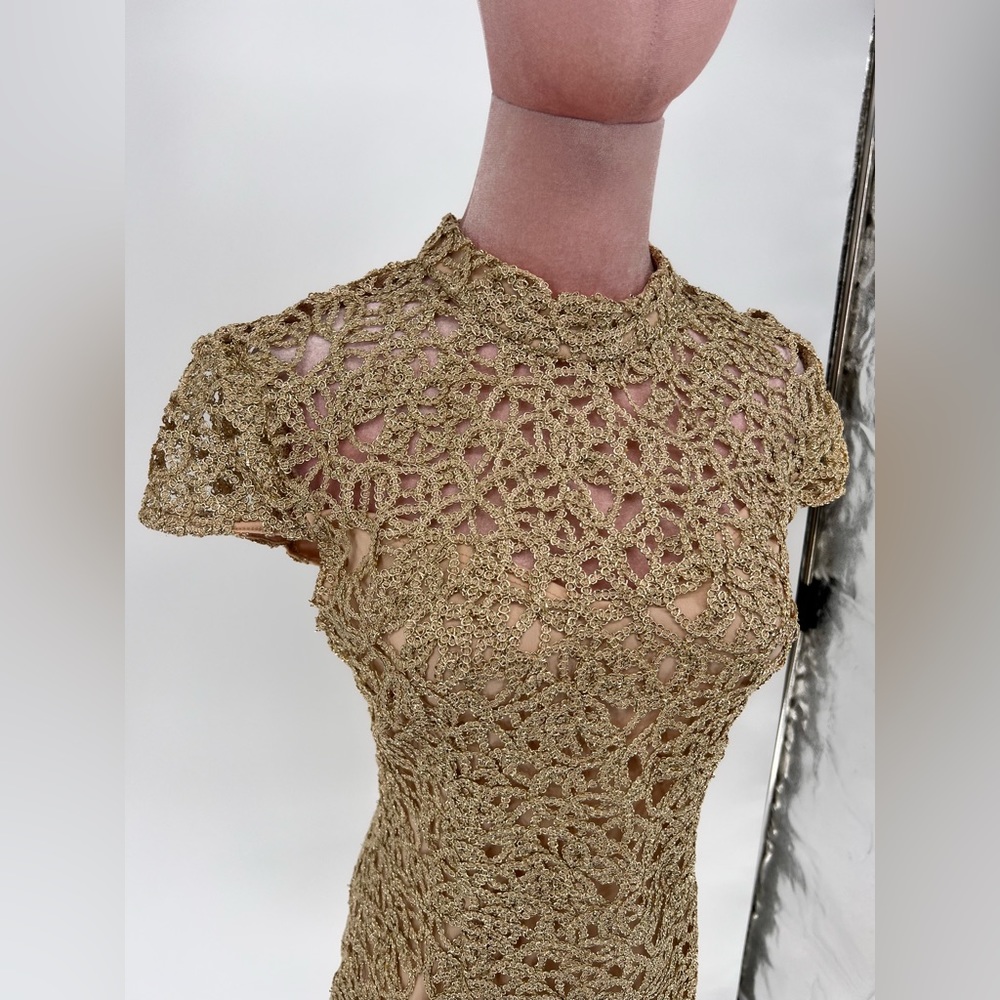 NWT Premier Amour Short Sleeve Sheath Lace Dress - Picture 7 of 14